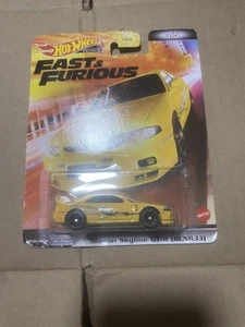 Hot Wheels Premium Fast and Furious NISSAN SKYLINE GT-R R33 BCNR33 Yellow - Picture 1 of 2