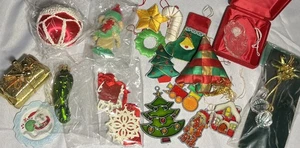 Vintage Konvolut Weihnachtsschmuck 18 Teile Beflocktes Disney Waterford Lenox Glas - Bild 1 von 20