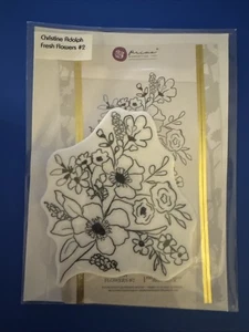 Juego de 2 estampillas adhesivas Prima Christine Adolph FRESH FLOWERS - Imagen 1 de 5
