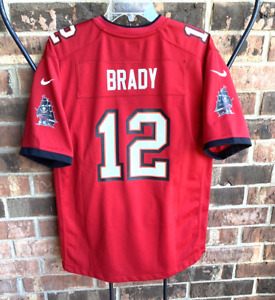 NFL Tampa Bay Buccaneers Tom Brady 12 Nike Red Jersey Youth XL