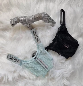 Victorias Secret*Very Sexy*Brazilian*Strass mit Spitze*Glitzer*Edel Gr. XS, S, M - Bild 1 von 21
