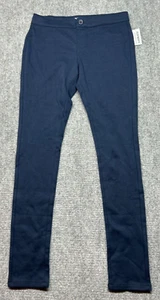 Old Navy Pants Girls Size 16 Dark Blue Solid Mid Rise Skinny Stretch New - Picture 1 of 10