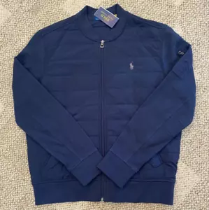 Polo Ralph Lauren Jacket Quilted Full Zip 710900848002 Navy Blue Mens Medium - Picture 1 of 6
