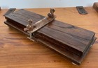 RARE VINTAGE ANTIQUE WOODEN CLAMP PRESS WITH METAL FITTINGS 