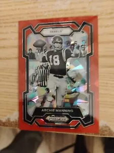 2024 Panini Prizm Draft Picks - Red Ice Prizm #89 Archie Manning - Picture 1 of 2