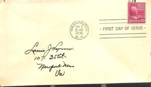 First Day Cover #829 25 cent William McKinley PM December 2 1938 - Picture 1 of 1