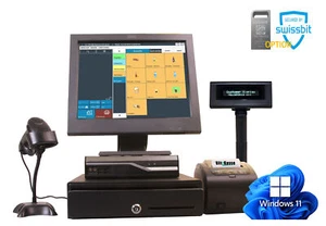 TSE SCANNER KASSE:+BARCODESCANNER+DRUCKER +15" TOUCH +BLITZKASSE HANDEL KIOSK us - Bild 1 von 8