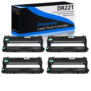 4 Stück DR-221 DR221 DR 221 schwarz Trommel für Brother MFC-9340CDW MFC-9130CW 9330CDW - Bild 1 von 24