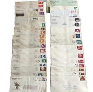 Vintage Ephemera Lot Stamped Long Envelopes Most Postmarked 1960s-90s TEXAS - Picture 1 of 14