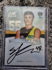 Select AFL Legacy 2023 - Draft Pick Signature (Platinum) - Steely Green #39/40