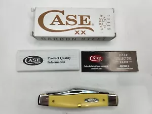 Case XX 3375 CS Large Stockman Pocket Knife Yellow Delrin Carbon Steel 00203 - Picture 1 of 7