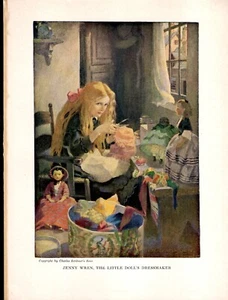 Jessie Willcox Smith Illustration 1933 Jenny Wren the Little Doll's Dressmaker - Picture 1 of 1