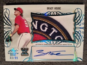 2021 Leaf Trinity XRC Brady House Auto Relic Teal 33/99! Nationals Prospect!!!