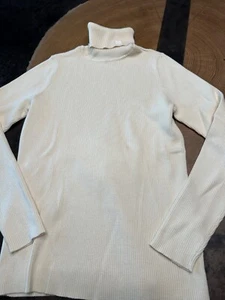 VINTAGE RALPH LAUREN HONGKONG GERIPPTER ROLLKRAGENPULLOVER MIT LOGOSTICKEREI BAUMWOLLE M - Bild 1 von 5