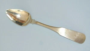 Antique 1840's JONES LOWS & BALL Coin Silver 5.75" FIDDLE Teaspoon - Picture 1 of 6