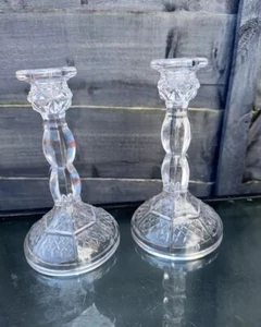 Vintage Kerzenständer 7 Zoll Glas - Bild 1 von 8