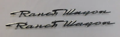 NOS OEM Ford 1963 Fairlane Ranch Wagon Quarter Panel Scripts Emblems Station - Image 1 of 4