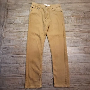Levi’s 502 Girls Size 16 Tan Jeans Reg 28x28 Regular Taper Leg Denim - Picture 1 of 10