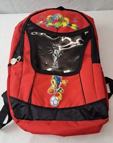 2014 Brazil FIFA World Cup Mascot Backpack, Red&Black, Soccer Team, Collectibles Cover