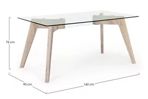 Table Rectangular Glass Living Room Sitting Room Studio Office Modern Design - Picture 1 of 4