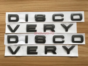 2pcs Matt Gray DISCOVERY Letters Badge Front Rear Hood Emblem For LAND ROVER - Picture 1 of 7
