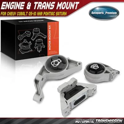 Montaje de motor y transmisión 3 piezas para Chevy Cobalt 05-10 HHR Pontiac G5 Saturn Foto 1 de 4