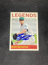 Bryan Brickhouse 2013 Topps Heritage Minors #54 Lexington Legends Signed Card