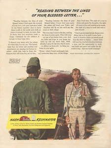 1943 Nash Kelvinator WW2 POW Japanese American Soldier Military Letter Print Ad - Picture 1 of 1