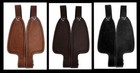 Med Tan Blk leather Replacement fenders ONLY for Western Youth Sm Adult saddle