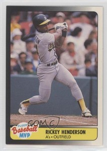 1990 Fleer Baseball MVP Box Set Rickey Henderson #17 HOF