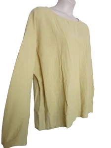 Top suave envolvente manga larga algodón amarillo texturizado plus 3X - Imagen 1 de 8