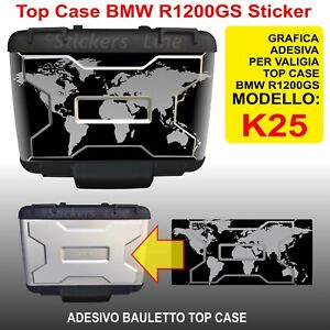 Aufkleber Top Case Vario BMW R1200GS Bussola Planisphäre K25 (Blk) bis Zum 2012