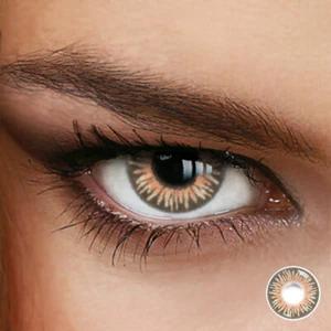 Hellbraune weiche Kontaktlinsen Rainbow Honey LuxDelux mit und ohne Stärke Braun