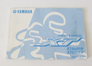 Genuine 2006 Yamaha XT660 / XT 660 / RW / XW / English Owners Manual 5VKF819921 - Picture 1 of 15
