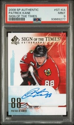2008-09 UD SP Authentic Patrick Kane Sign Of The Times Auto #ST-KA PSA 9 Mint - Image 1 of 3