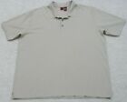 Merona Beige Polo Shirt Short Sleeve XL Extra Large Cotton Polyester Mans 1137