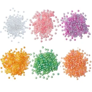 Buttons Galore Flat Back Half Pearls for DIY Crafts (6) Soft Colors - Picture 1 of 7