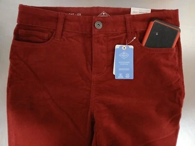St Johns Bay Pants Women's Red Size 10 Petite-Corduroy Pants-Elastic Waist - Image 1 of 4
