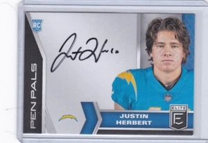 Justin Herbert Auto 2020 Panini Donruss Elite Pen Pals RC Rookie Chargers - Bild 1 von 1