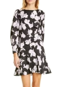 NWT Rebecca Taylor Silk Blend Ikat Blossom Floral Print Dress (12) #0046 - Picture 1 of 15