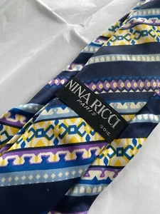 Vintage Nina Ricci Tie 100% Silk, New Without Tags - Picture 1 of 8