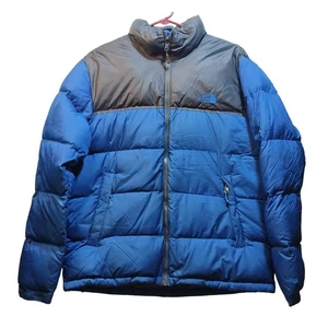 The North Face 1996 Retro Nuptse 700 Down Fill Puffer Jacket Blue Black Mens LG - Bild 1 von 13