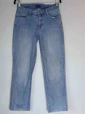 NYDJ Ladies Uk Size 10 Light Blue Straight Leg Jeans Pre-Loved - Image 1 of 4