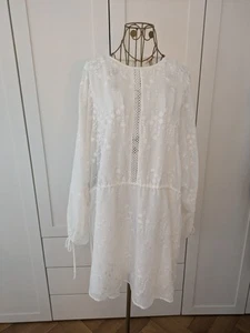 H&M Tunika Tunikakleid Spitze Weiß M - Bild 1 von 8