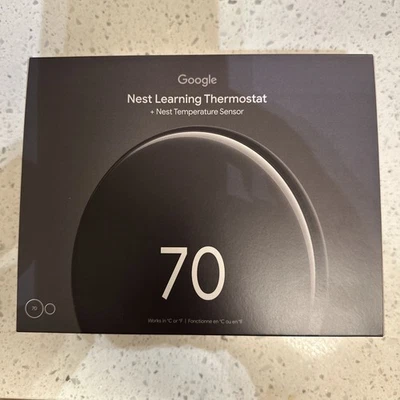 Nest Learning Thermostat 4th Gen with Temperature Sensor - Image 1 of 3