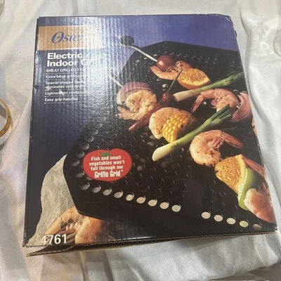 1996 800 Watts Sunbeam Oster Electric Indoor Grill Griffo Grid #4761 - Image 1 of 4