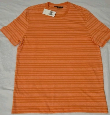 Camiseta de manga corta Michael Kors naranja mediana con rayas naranja oscuro para hombre Foto 1 de 4