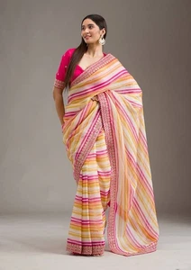 Saree For Women Indian Bollywood Saree Blouse Readymade saree Party Wedding sari - Picture 1 of 12