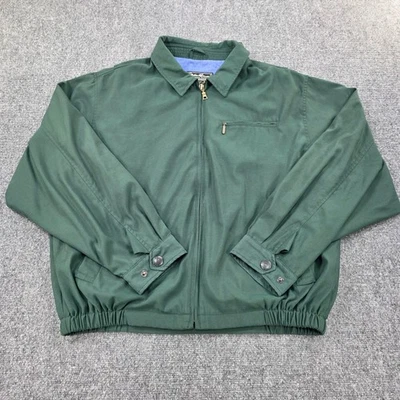 Vintage Eddie Bauer Men's Medium Green Bomber Jacket Outdoor Outfitters Full Zip - Image 1 of 4
