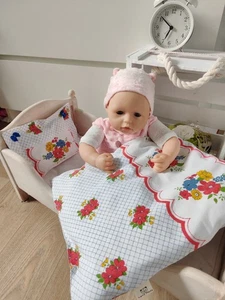 ❤VINTAGE RETRO  Puppenbettwäsche❤ Puppenwagengarnitur❤Babypuppe Handmade Neu - Bild 1 von 4